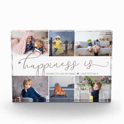 Bloc Photo Le bonheur est | Collage photo Nana 6 (Devant)