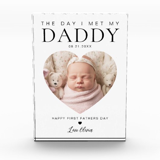 Bloc Photo Le jour où j'ai rencontré mon papa première Fête d (Devant)