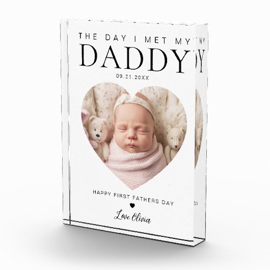 Bloc Photo Le jour où j'ai rencontré mon papa première Fête d (Droite)