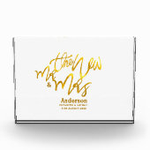 Bloc Photo Le nouveau M. et Mme (ajouter le nom, la date, le  (Devant)