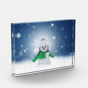 Bloc Photo Le personnage de bonhomme de neige de Noël adorabl