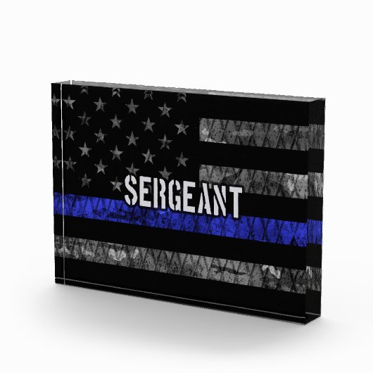 Bloc Photo Le sergent Thin Blue Line Distresse (Droite)