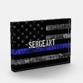 Bloc Photo Le sergent Thin Blue Line Distresse (Gauche)
