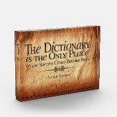 Bloc Photo Le Succès Arrive Avant Le Travail (Gauche)