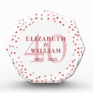 Bloc Photo Les Coeurs de rubis du 40e anniversaire