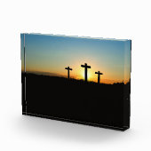 Bloc Photo Les croix de crucifixion au coucher du soleil (Droite)