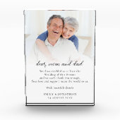 Bloc Photo Les Mariés Nouveaux Merci Aux Parents Mariages (Devant)