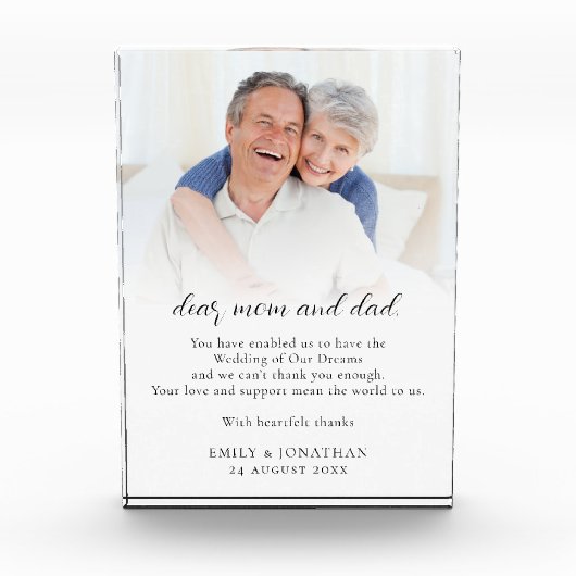 Bloc Photo Les Mariés Nouveaux Merci Aux Parents Mariages (Devant)