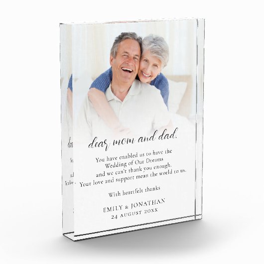 Bloc Photo Les Mariés Nouveaux Merci Aux Parents Mariages (Gauche)