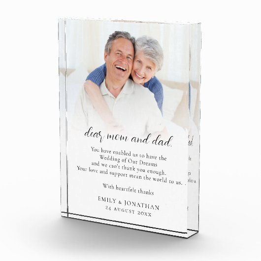 Bloc Photo Les Mariés Nouveaux Merci Aux Parents Mariages (Droite)