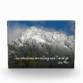 Bloc Photo Les montagnes appellent Citation Snowy Mountain (Devant)