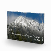 Bloc Photo Les montagnes appellent Citation Snowy Mountain (Droite)