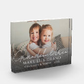 Bloc Photo Les petits-enfants font la vie Grand Quote Keepsak (Gauche)