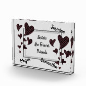 Bloc Photo Les soeurs sont pour toujours des amis Coeurs roug (Droite)