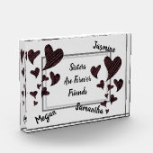 Bloc Photo Les soeurs sont pour toujours des amis Coeurs roug (Gauche)