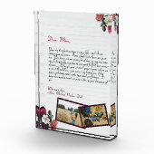 Bloc Photo Lettre d'amour personnalisée simple et chic écrite (Droite)