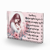 Bloc Photo Lettre de la première mère d'un bébé (Droite)