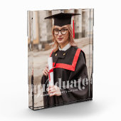 Bloc Photo Lettres translucides "Graduate" Personnalisé (Gauche)