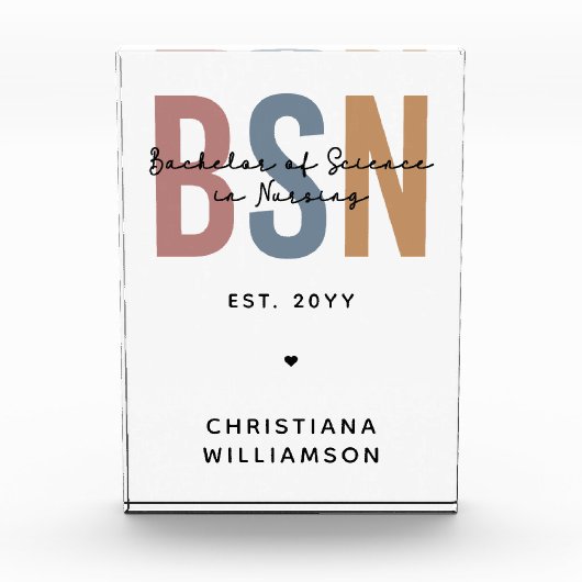 Bloc Photo Licence BSN en sciences infirmières sur mesure (Devant)