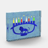 Bloc Photo Lion bleu Menorah (Gauche)
