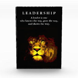 Bloc Photo Lion de leadership motivationnel