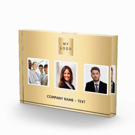 Bloc Photo Logo commercial de l'équipe photo or (Droite)