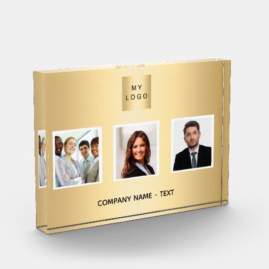 Bloc Photo Logo commercial de l'équipe photo or (Gauche)