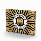 Bloc Photo Logo d'entreprise Gold Noir Personnaliser (Droite)