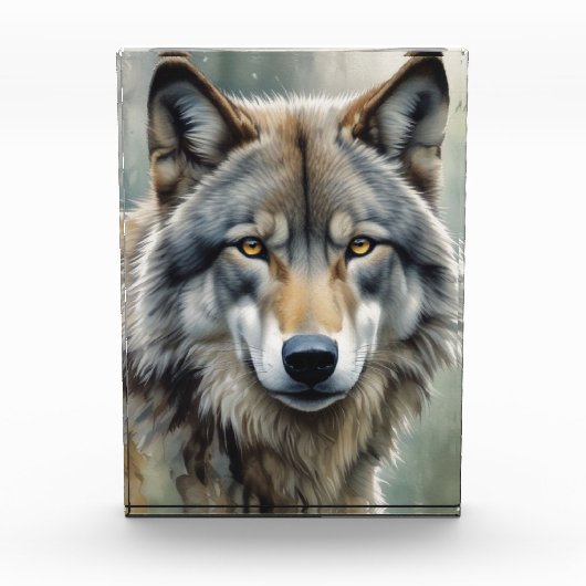 Bloc Photo Loup solitaire Motivation Art Inspirationnel (Devant)