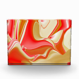 Bloc Photo Love and Gold Abstrait 3D Rainbowart
