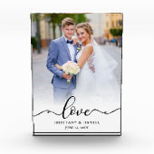 Bloc Photo Love Elegant Black Script Bride Mariage de chambre (Devant)