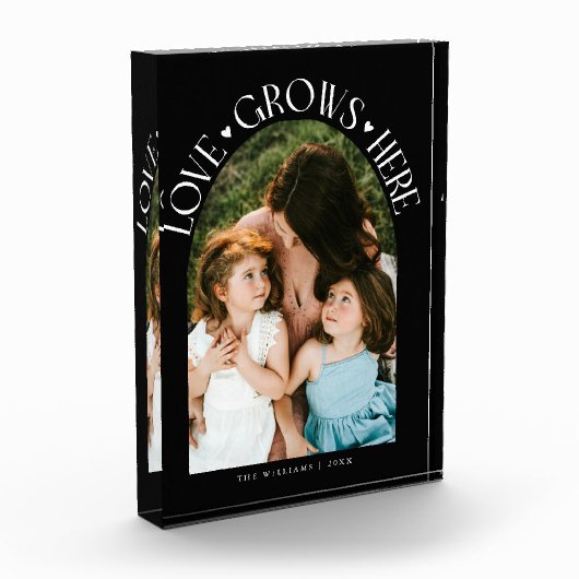 Bloc Photo Love Grows Here Modern Arch Black (Gauche)
