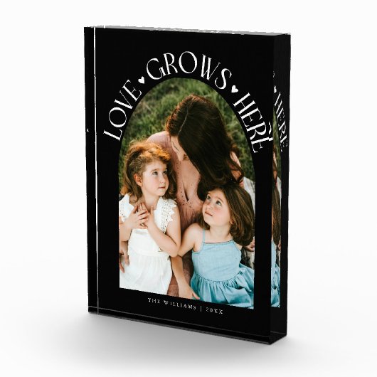 Bloc Photo Love Grows Here Modern Arch Black (Droite)