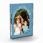 Bloc Photo Love Grows Here Modern Arch Denim Blue (Gauche)