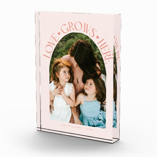 Bloc Photo Love Grows Here Modern Arch Peach (Droite)