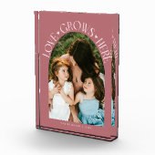 Bloc Photo Love Grows Here Modern Arch Pink (Droite)