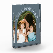 Bloc Photo Love Grows Here Modern Arch Slate Blue (Gauche)