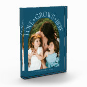 Bloc Photo Love Grows Here Modern Arch Teal (Gauche)