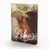 Bloc Photo LOVE Moderne Calligraphie Simple Mariage Keepsaké (Droite)