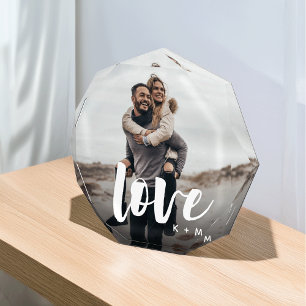 Bloc Photo Love Script Overlay Couples personnalisées Photo B