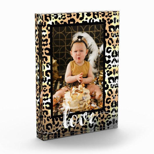 Bloc Photo LOVE Script Overlay Leopard (Gauche)