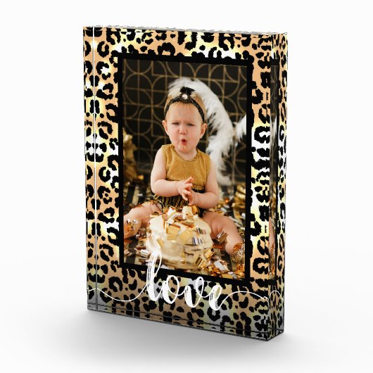 Bloc Photo LOVE Script Overlay Leopard (Droite)