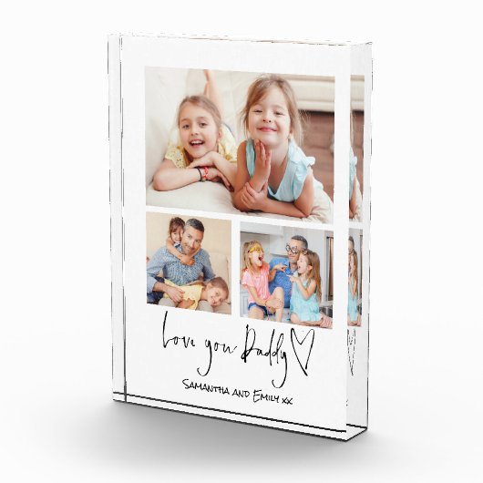 Bloc Photo Love You Daddy 3 Photos Nom du script informel (Droite)