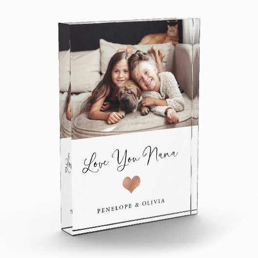 Bloc Photo Love You Nana| Script et coeur (Gauche)