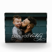 Bloc Photo Love You Papa Élégant Script manuscrit (Devant)