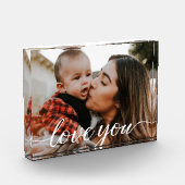 Bloc Photo Love You Script Photo personnalisée (Gauche)