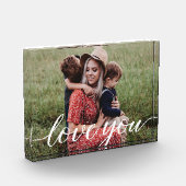 Bloc Photo Love You Script Photo personnalisée (Gauche)