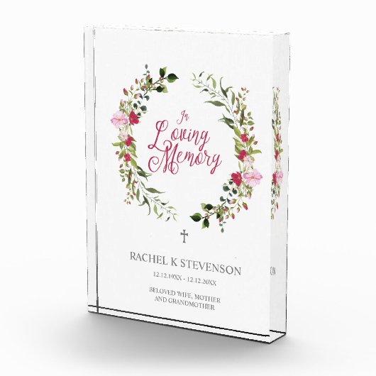 Bloc Photo Loved Ones Commemorative Always in our Hearts Sign (Droite)