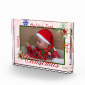 Bloc Photo Ma toute première fille de Noël personnalisée (Droite)