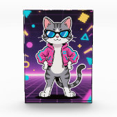 Bloc Photo Magnifique Cool Retro Gamer Cat (Devant)